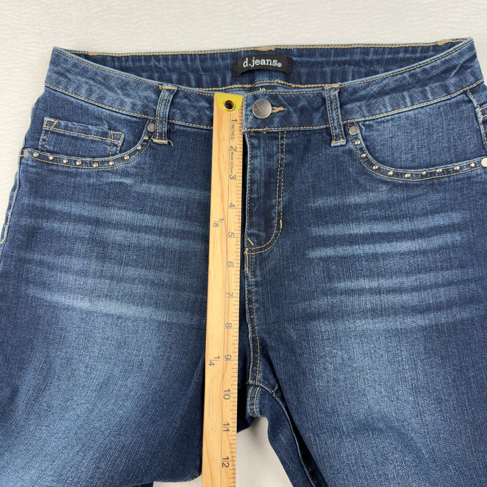 D Jeans Studded Skinny Ankle Womens Size 10 (29x26 fit) Split Hems - Picture 11 of 13